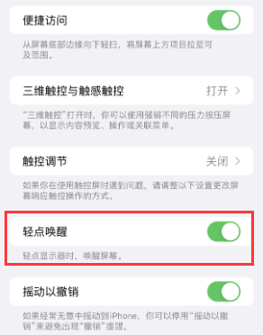 丁青苹果授权维修站分享iPhone轻点无法唤醒怎么办 