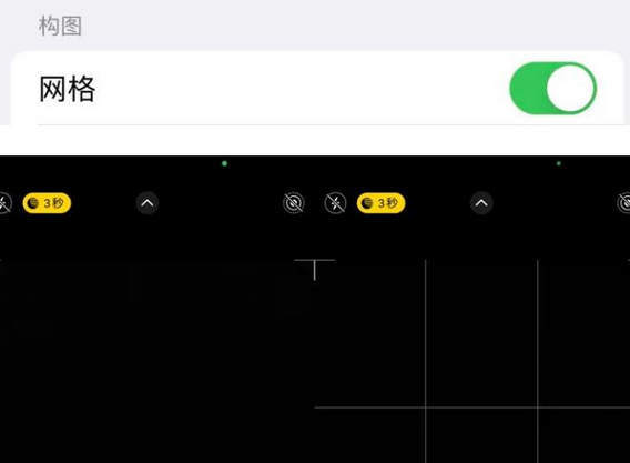丁青苹果手机维修网点分享iPhone如何开启九宫格构图功能