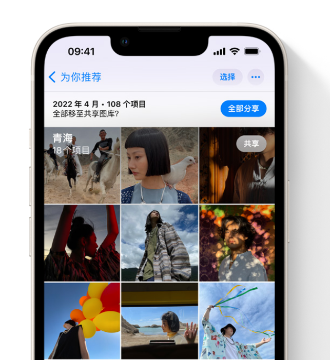 丁青苹果维修网点分享在 iPhone 上使用共享图库 