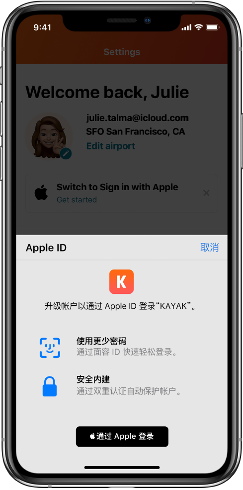 丁青苹果手机维修分享如何在 iPhone 12 上使用“通过 Apple 登录” 